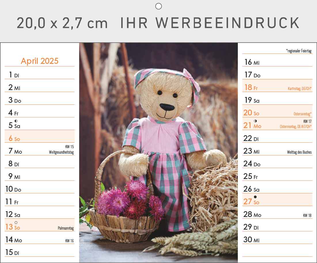 Familie Teddybär
mit Tischaufstellfunktion